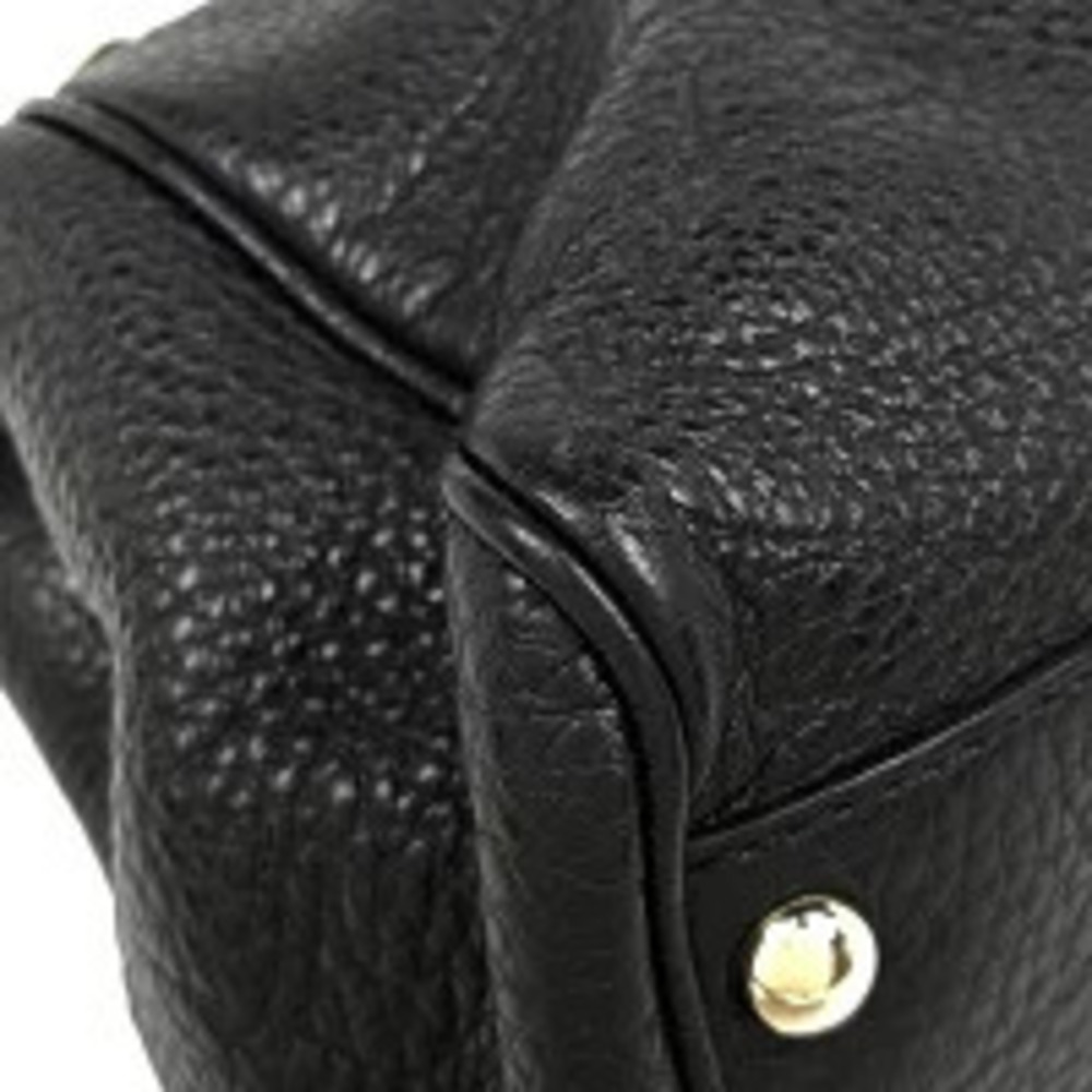 Gucci Bamboo 2way Black Bag Shoulder 2way Shopper Leather